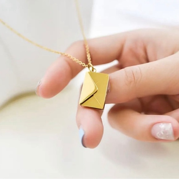 Rose Gold Stainless Steel Love Letter
Envelope Necklace - Picture 10 of 11